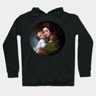 Mother and child hugging, painting by Benjamin West Hoodie